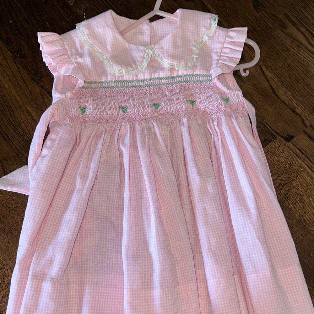 Pink Gingham Kids Dress